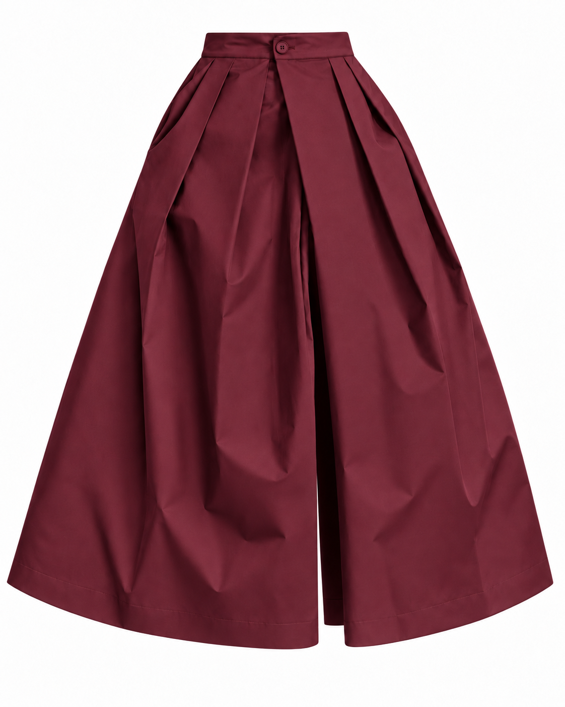 Calça culotte wide leg borgonha