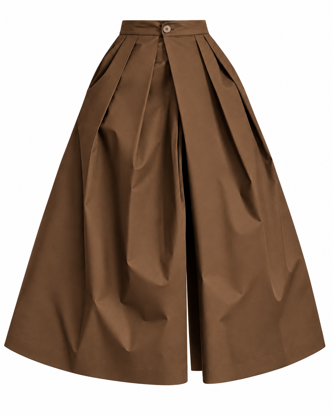 Calça culotte wide leg bronze
